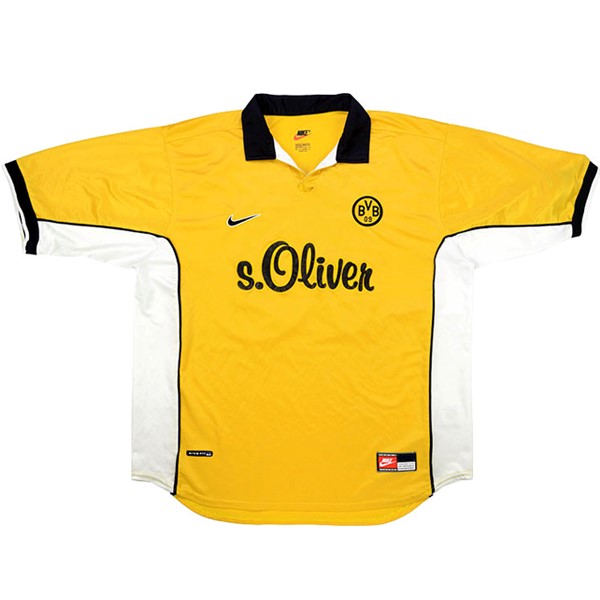 Maillot Football Dortmund Domicile Retro 1998 Jaune